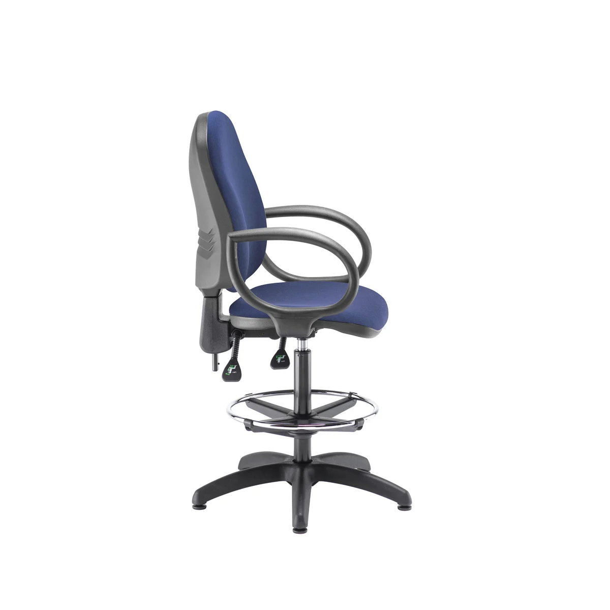 5 Star Lumo High Back Chair with Fixed Arms and Draughtsman Kit Royal Blue SF7540533 - Image 3