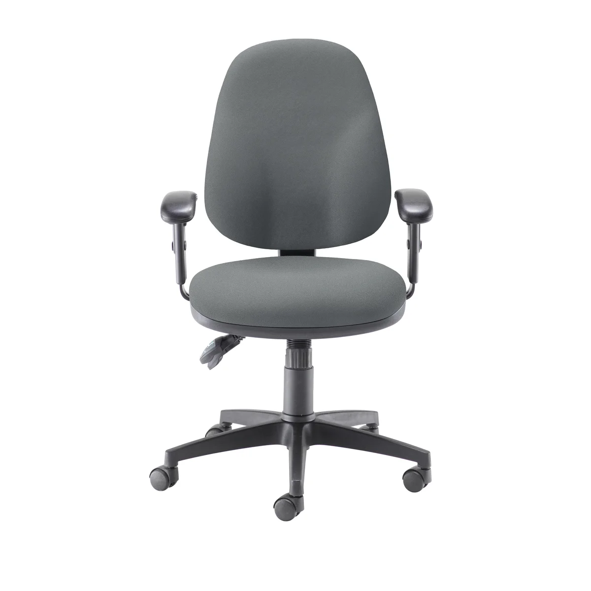 5 Star Teso High Back Task Chair with Height Adjustable Arms Charcoal SF8296391 - Image 2
