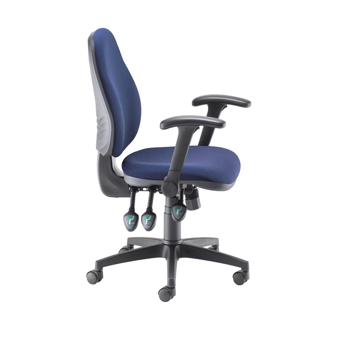 5 Star Teso High Back Task Chair with Folding Arms Blue SF9086329 - Image 3