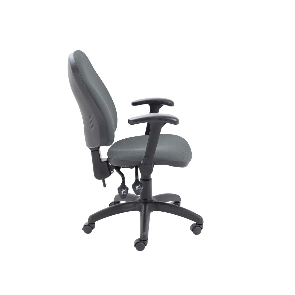 5 Star Lumo High Back Operator Chair with Folding Arms Charcoal SF9491650 - Image 3