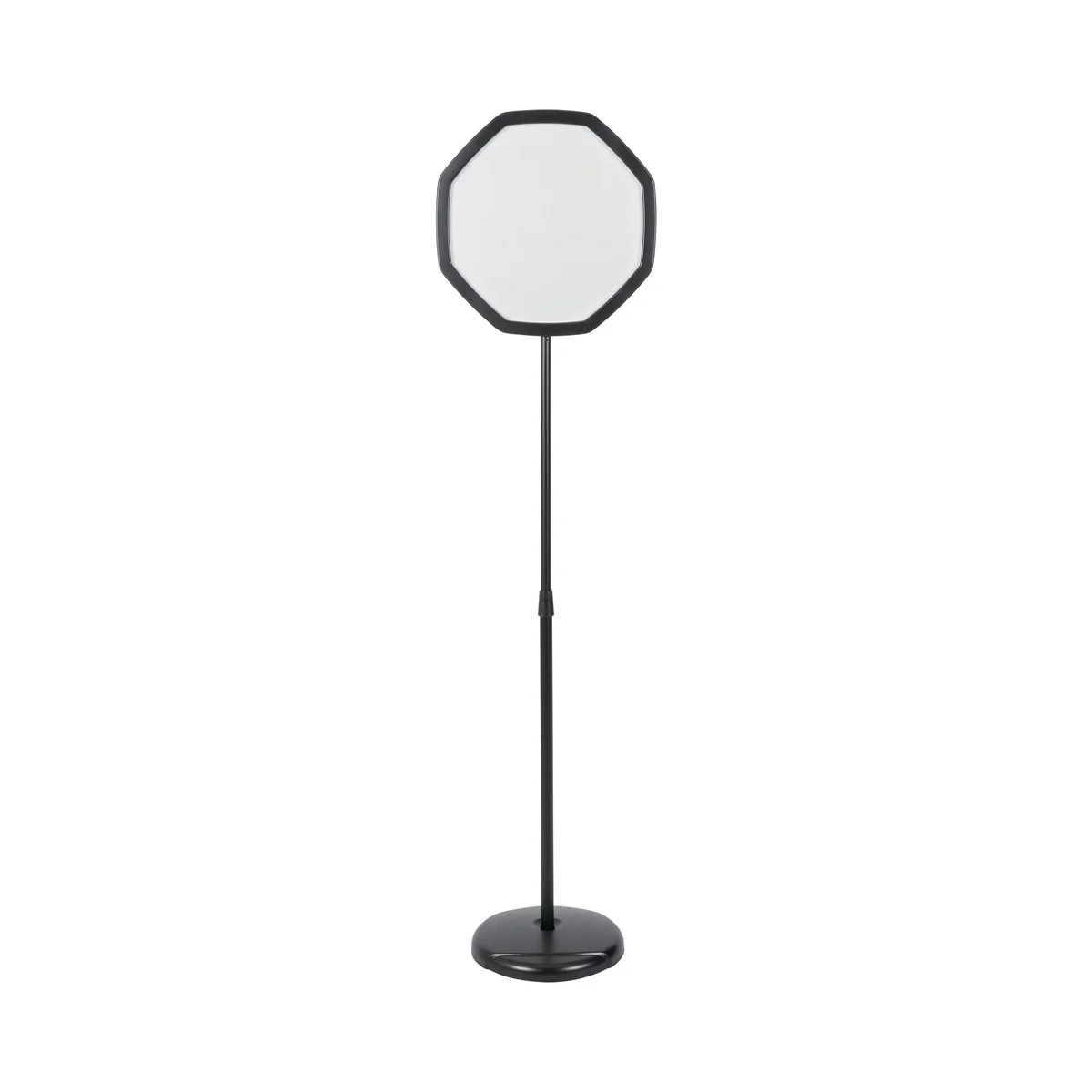 Bi-Office Black Octagonal Floor Sign Magnetic Drywipe Surface SIG08070101 - Image 1