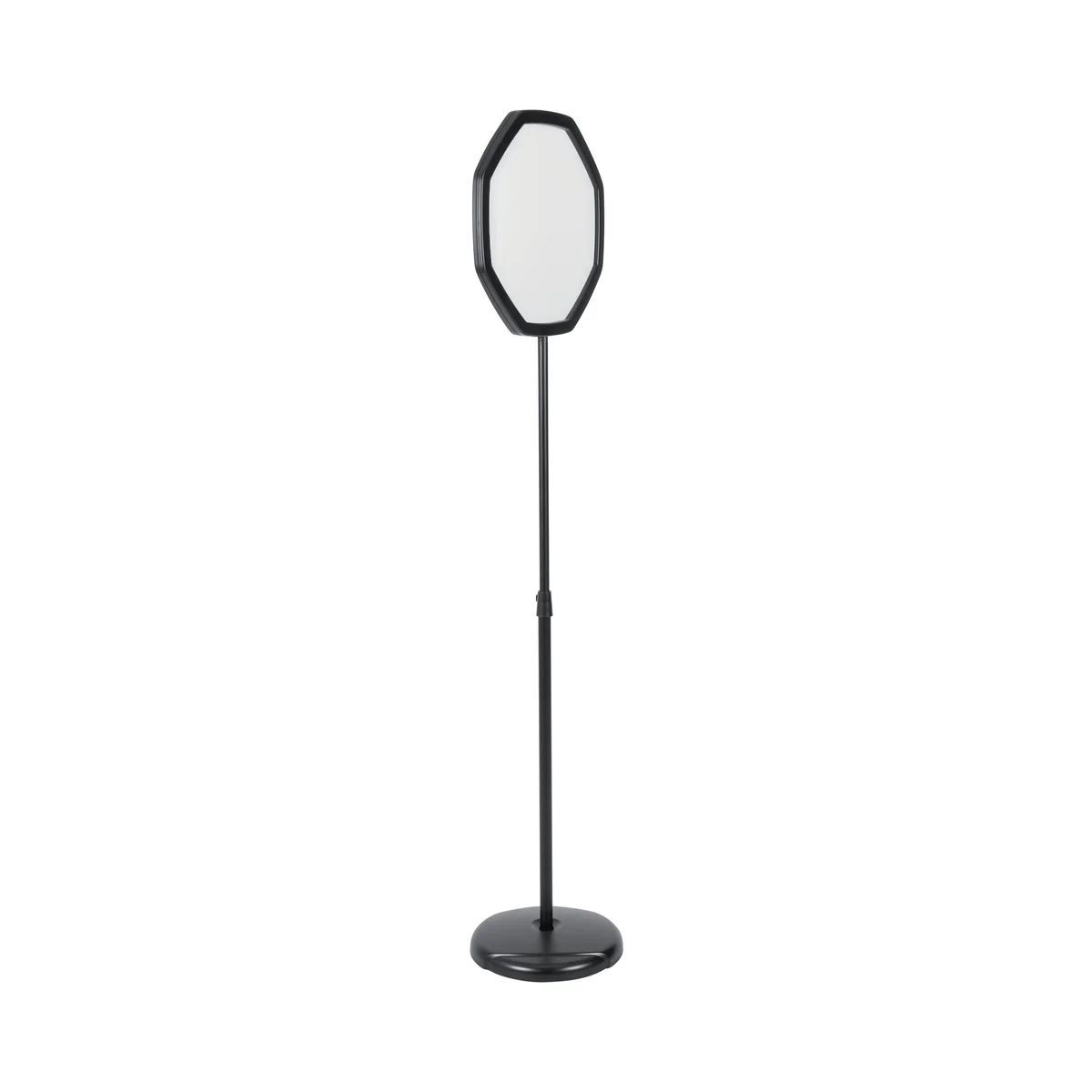 Bi-Office Black Octagonal Floor Sign Magnetic Drywipe Surface SIG08070101 - Image 2