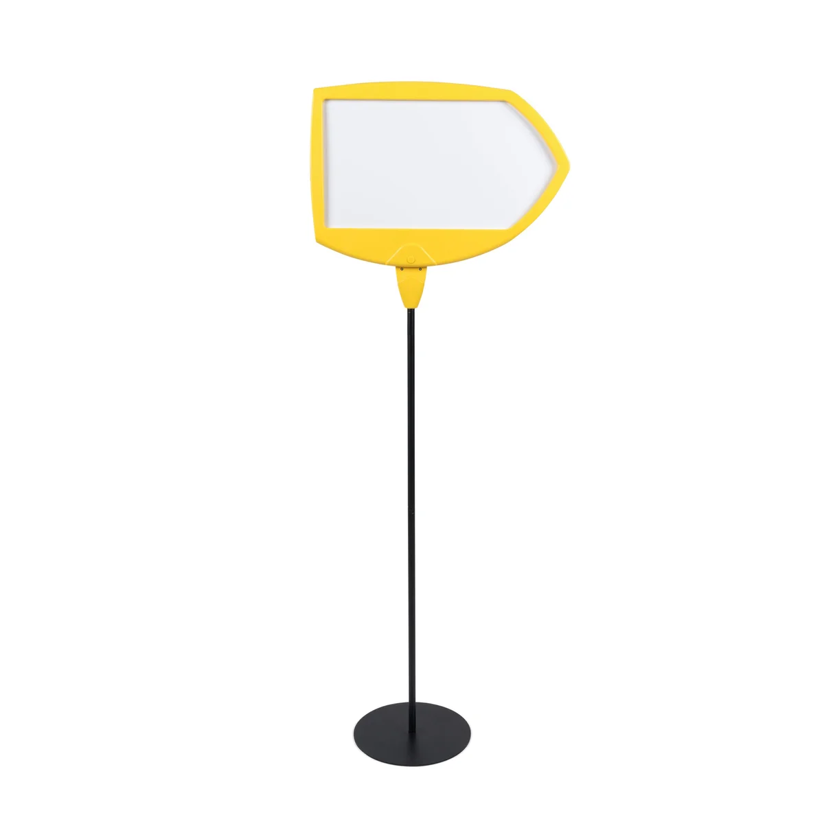 Bi-Office Yellow Arrow Floor Sign Magnetic Drywipe Surface SIG01010909 - Image 1