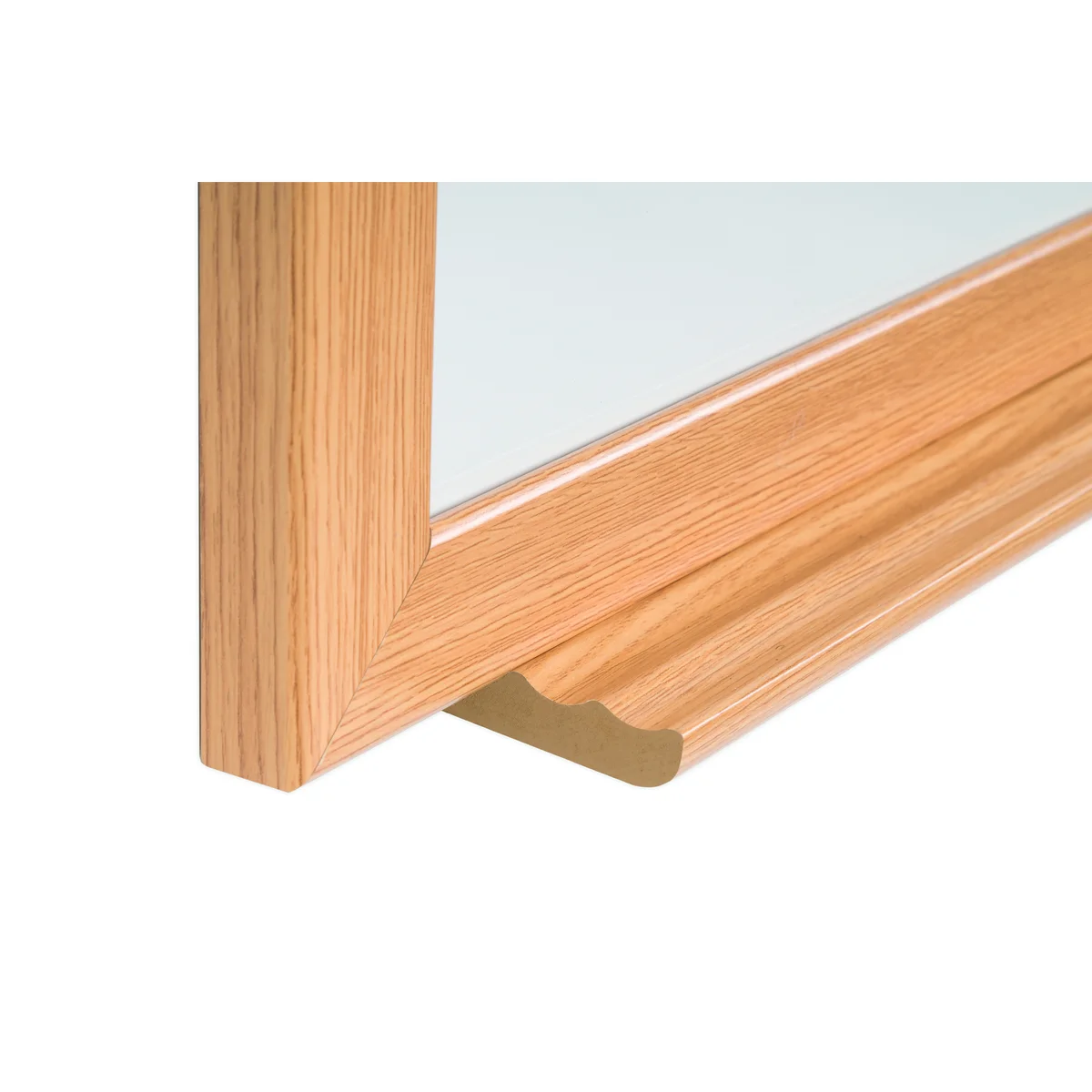 Earth Prime Non-Magnetic Whiteboard 120x90cm Oak MDF Frame MB14002318 - Image 4