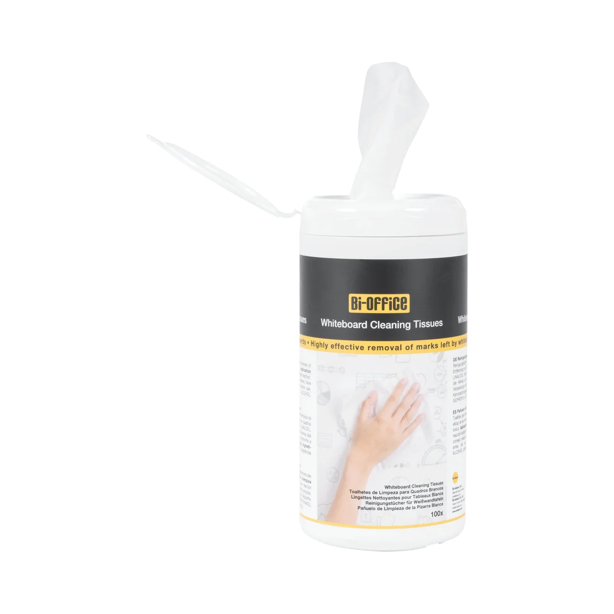 Bi-Office Whiteboard Cleaning Wet Wipes (Pack of 100) BC02 - Image 2