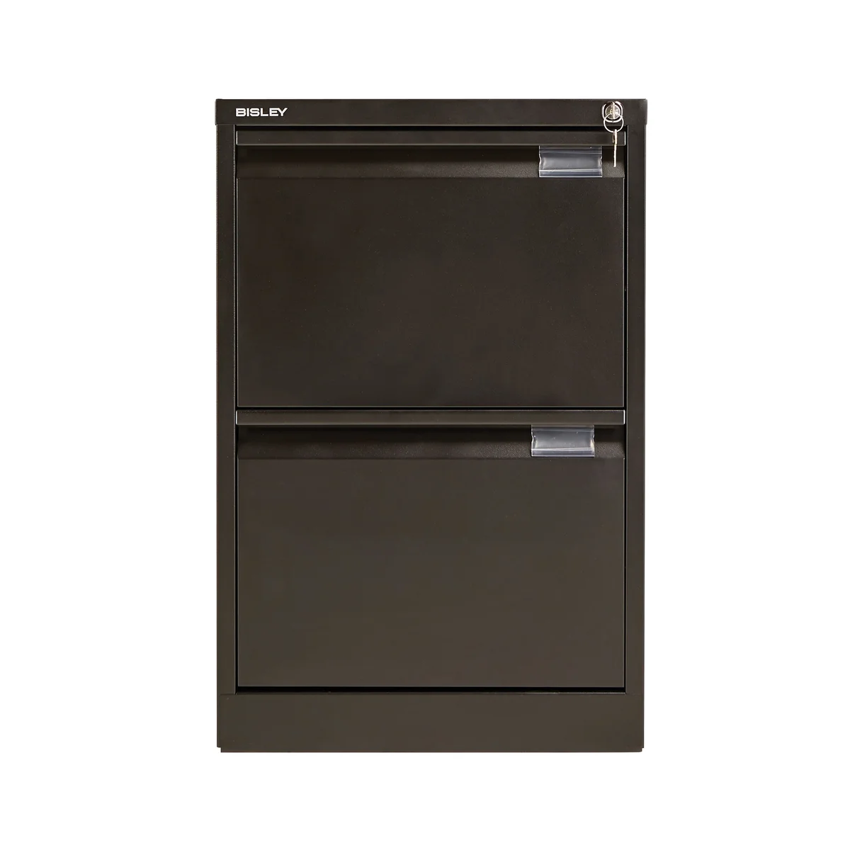 Bisley 2 Drawer Filing Cabinet Lockable 470x622x711mm Black BS2E BLACK - Image 3