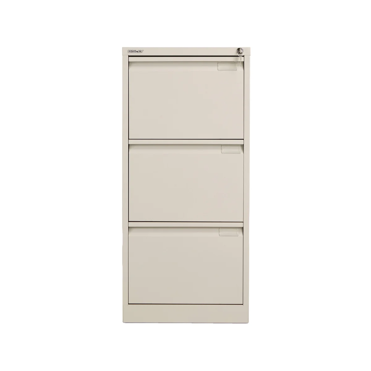 Bisley 3 Drawer Filing Cabinet 470x622x1016mm Goose Grey BS3EGY - Image 2