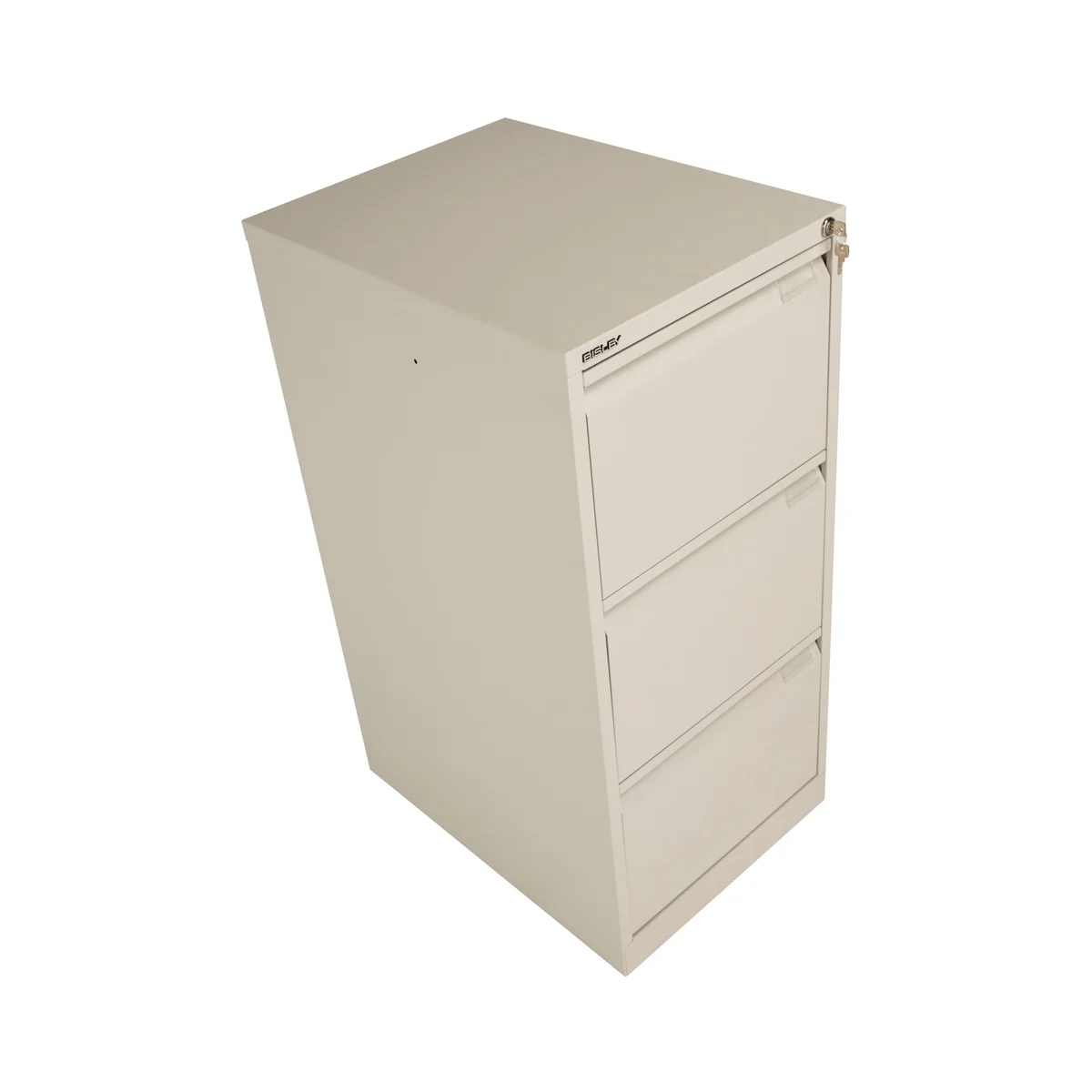 Bisley 3 Drawer Filing Cabinet 470x622x1016mm Goose Grey BS3EGY - Image 3
