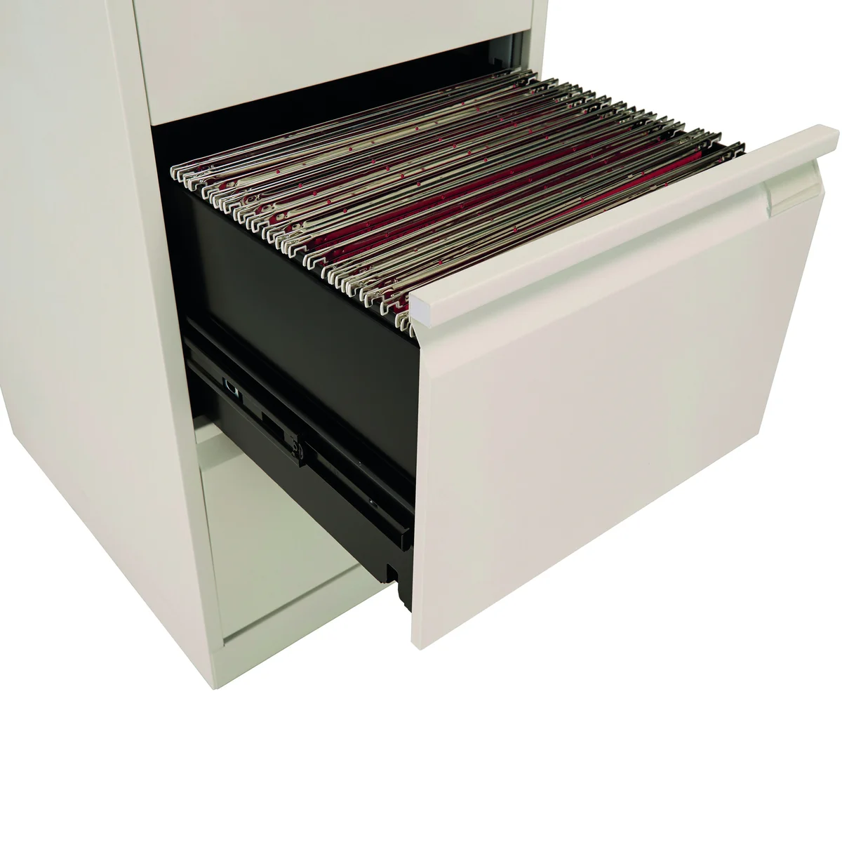 Bisley 4 Drawer Filing Cabinet Lockable 470x622x1321mm Goose Grey BS4EGY - Image 4