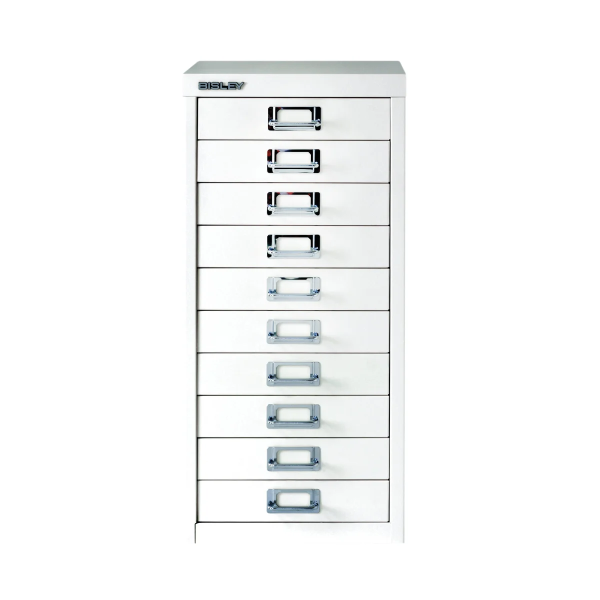 Bisley 10 Multidrawer Cabinet A4 279x380x590mm Chalk White BY19660 - Image 2