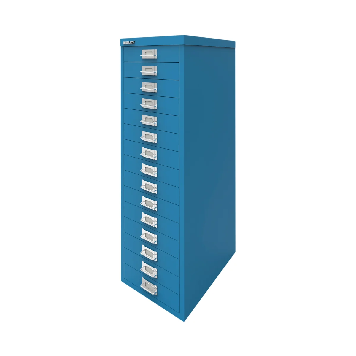 Bisley 15 Multidrawer Cabinet 279x380x860mm Azure Blue BY78741 - Image 2