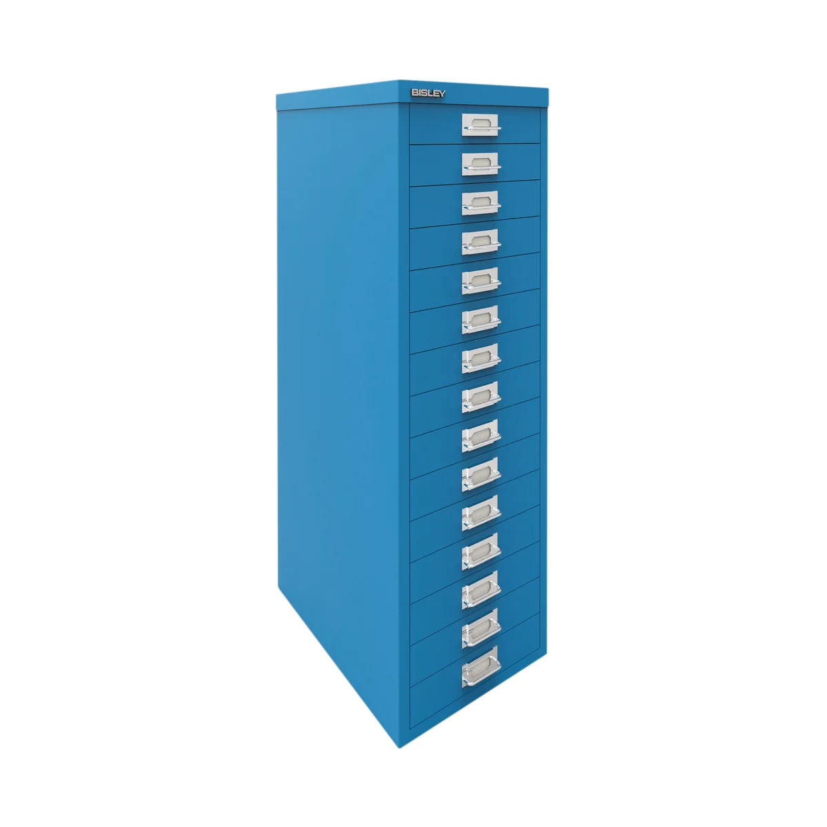 Bisley 15 Multidrawer Cabinet 279x380x860mm Azure Blue BY78741 - Image 3