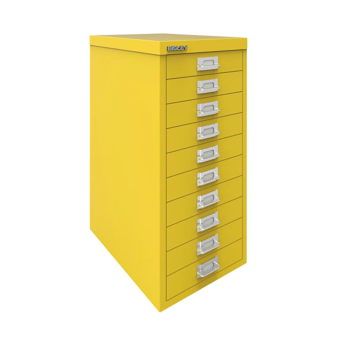 Bisley 10 Multidrawer Cabinet 279x380x590mm Canary Yellow BY78744 - Image 3