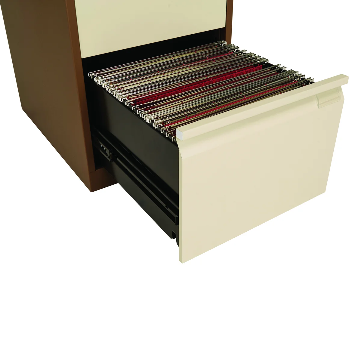 Bisley 4 Drawer Filing Cabinet Lockable 470x622x1321mm Coffee/Cream BS4EC/C - Image 4