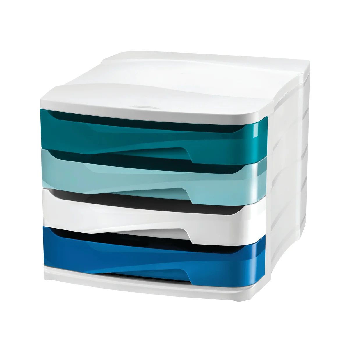 Riviera by CEP 4 Drawer Desktop Unit Multicoloured 1003940511 - Image 1