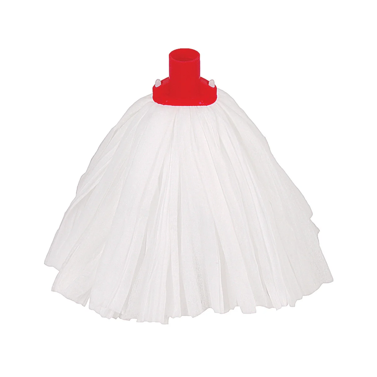 2Work Big White T1D Socket Mop x10 Red (Pack of 10) 105514RED