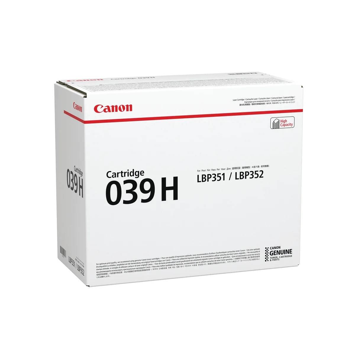 Canon 039H Toner Cartridge High Yield Black 0288C001 - Image 2