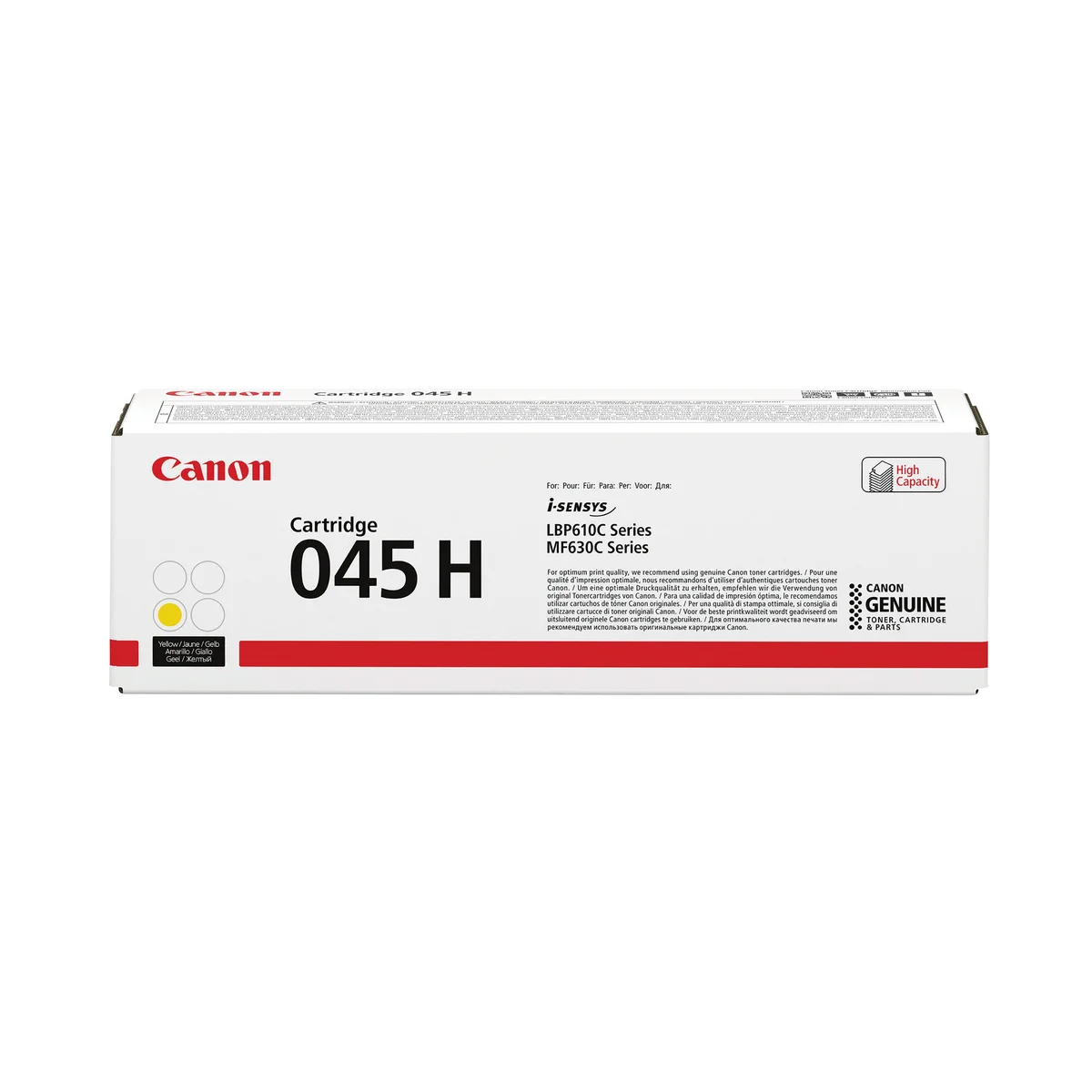 Canon 045H Toner Cartridge High Yield Yellow 1243C002