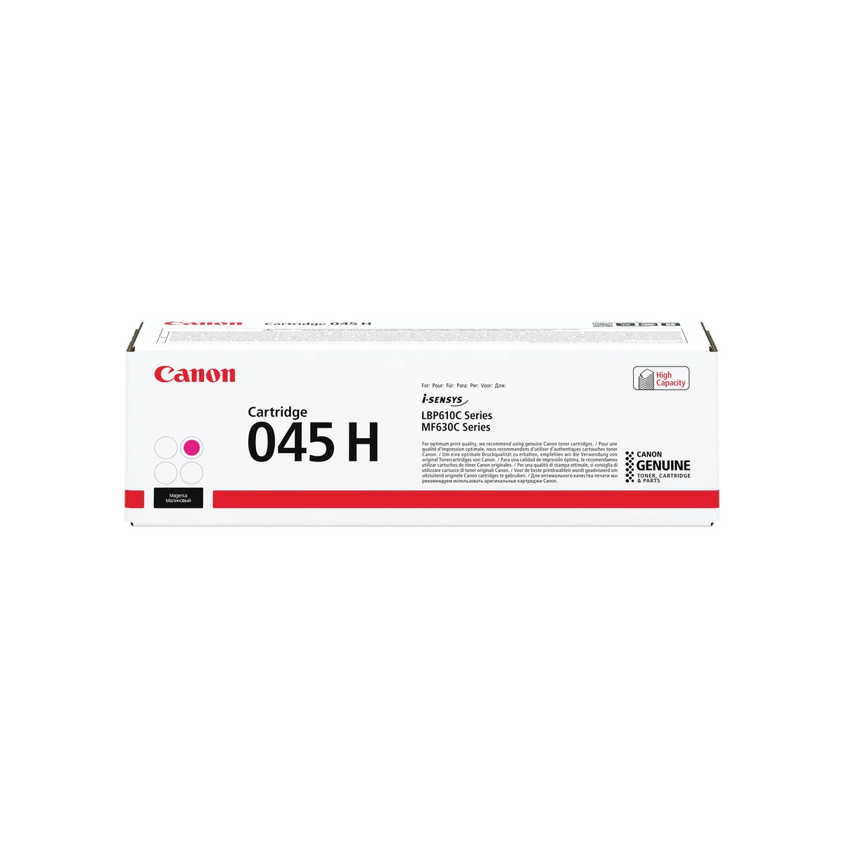 Canon 045H Toner Cartridge High Yield Magenta 1244C002