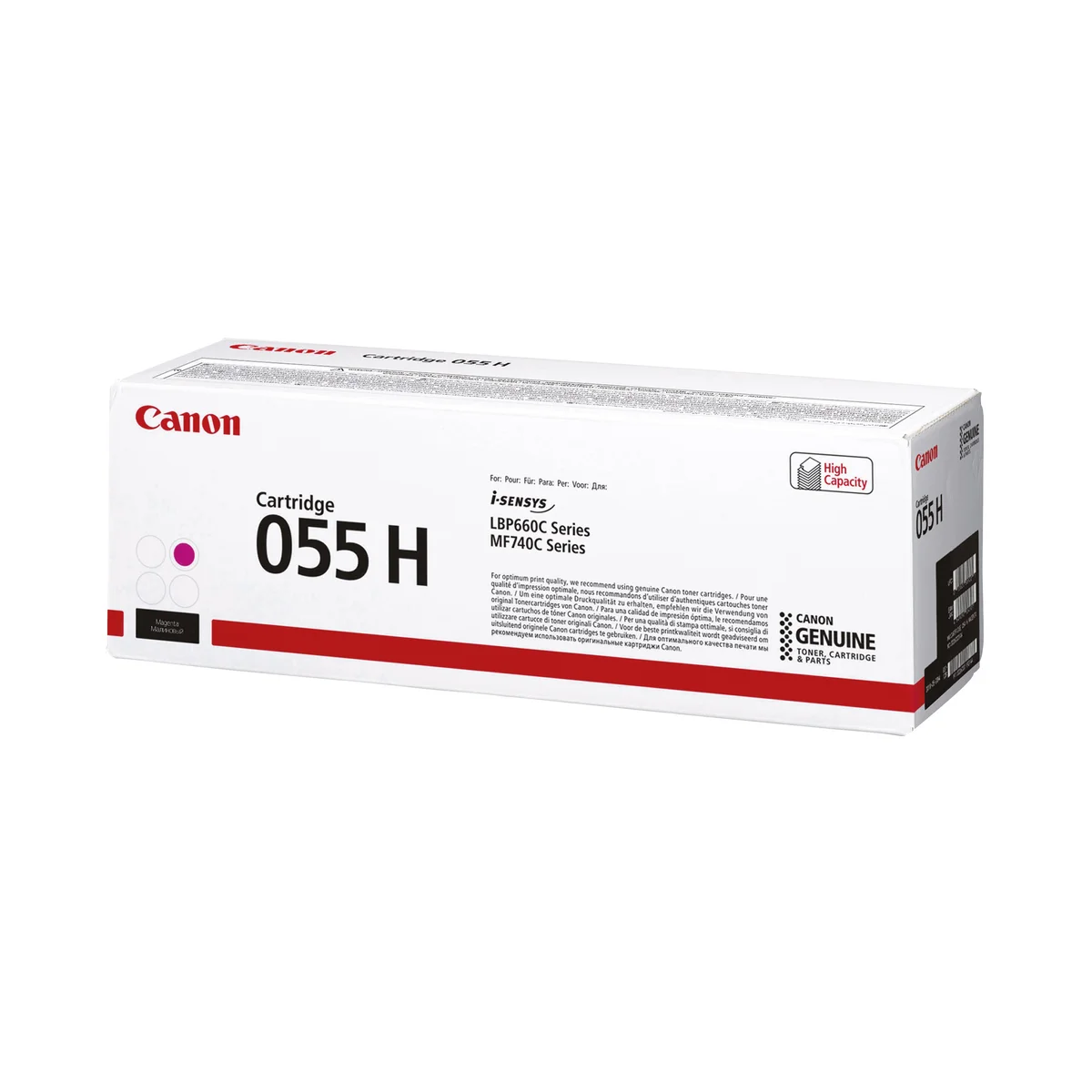 Canon 055H Toner Cartridge High Yield Magenta 3018C002 - Image 1