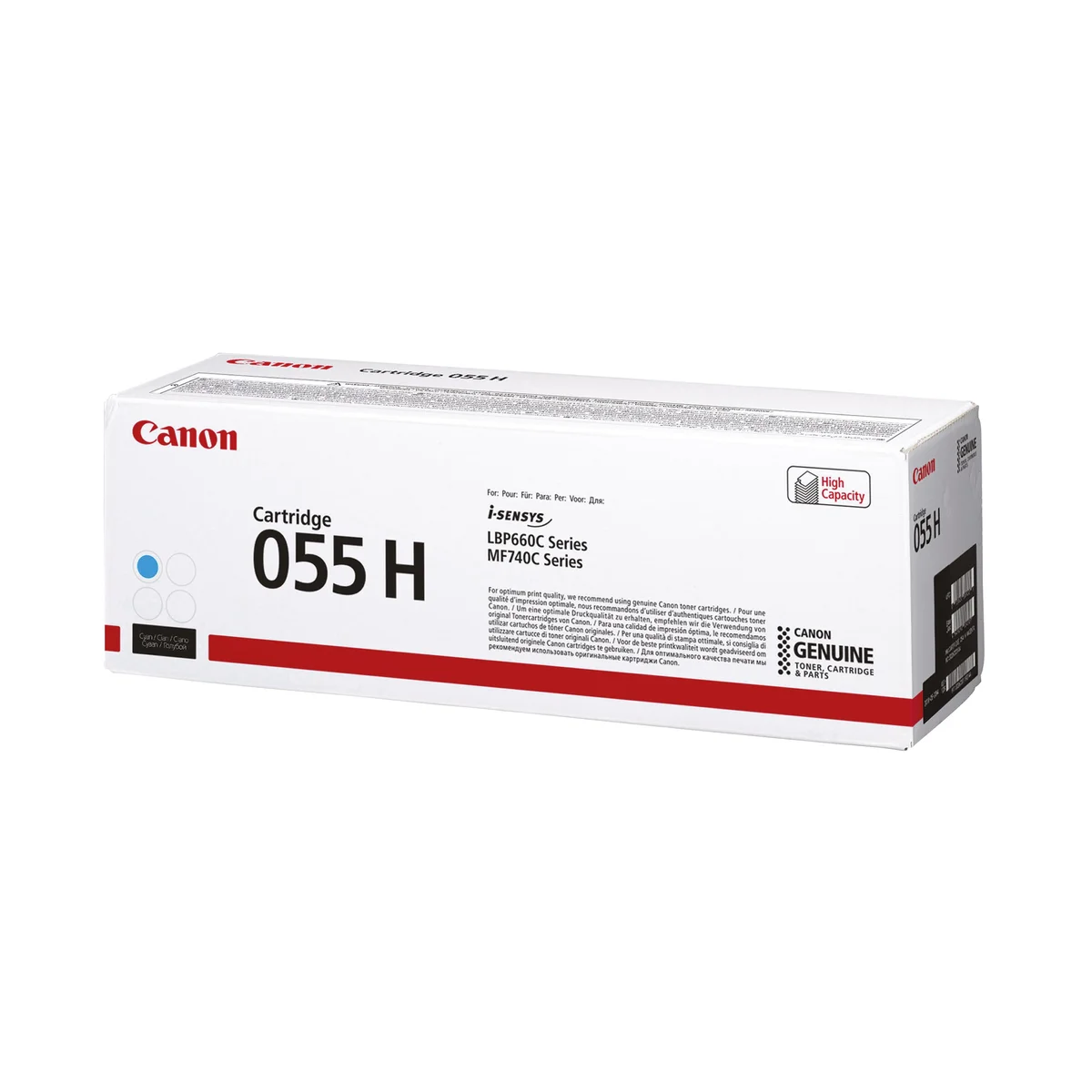 Canon 055H Toner Cartridge High Yield Cyan 3019C002 - Image 1