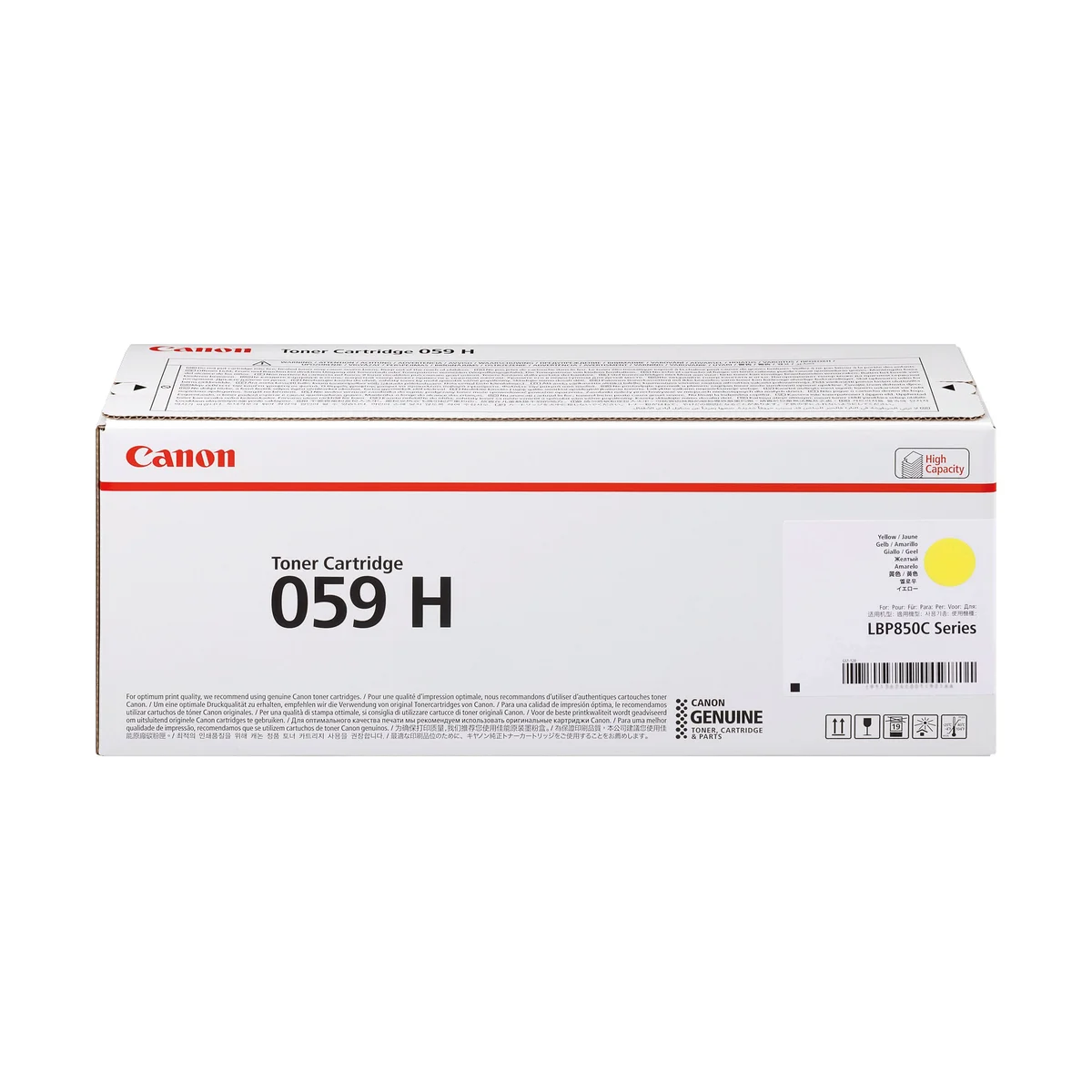 Canon 059H Toner Cartridge High Yield Yellow 3624C001 - Image 1