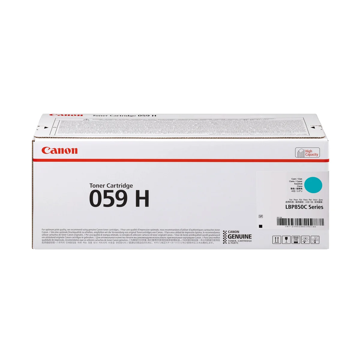 Canon 059H Toner Cartridge High Yield Cyan 3626C001 - Image 1