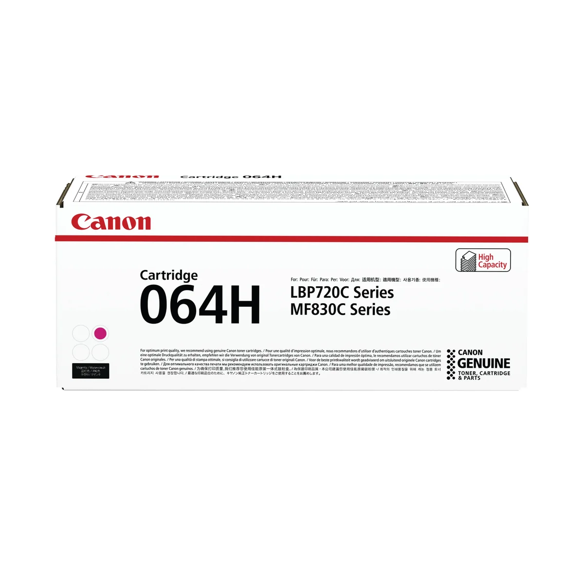 Canon 064H Toner Cartridge High Yield Magenta 4934C001 - Image 1