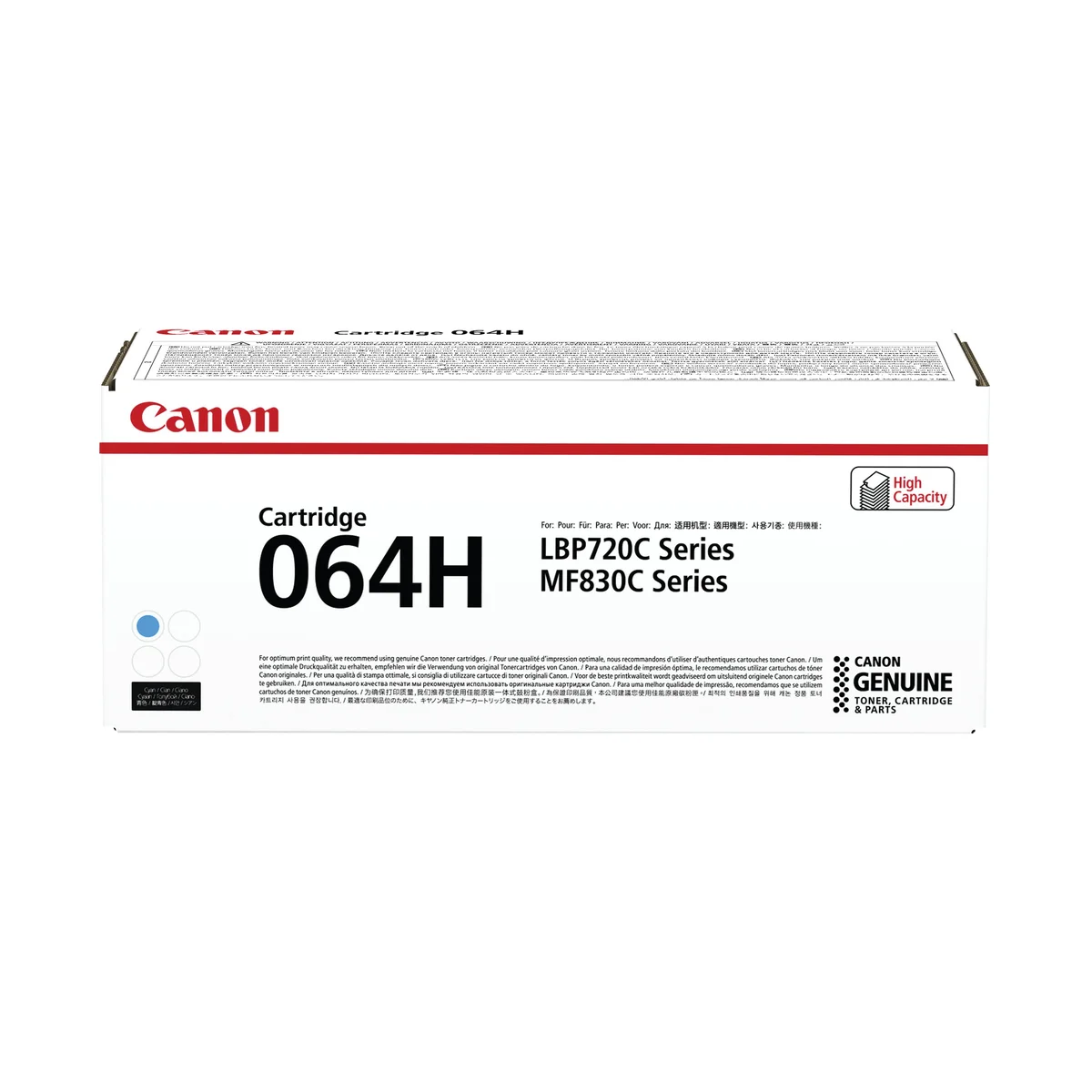 Canon 064H Toner Cartridge High Yield Cyan 4936C001 - Image 1