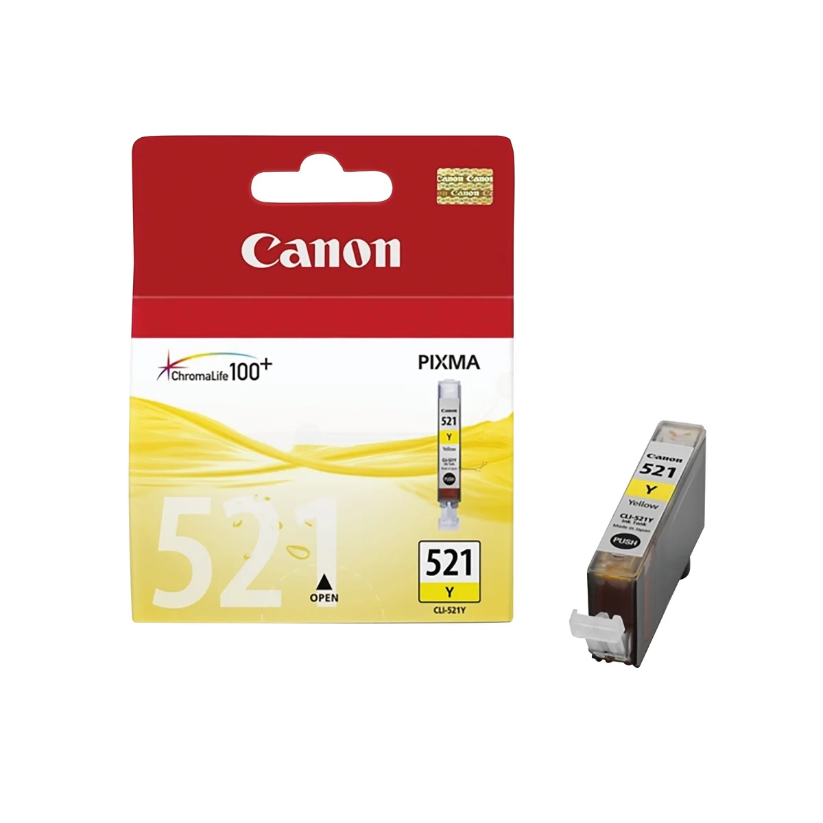 Canon CLI-521Y Ink Cartridge Yellow 2936B001 - Image 2