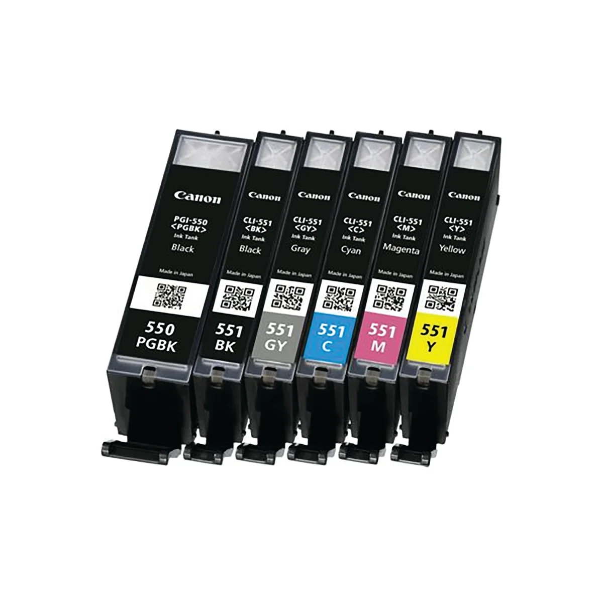 Canon PGI-550/CLI-551 Ink Cartridges PGBK/CMYK/GY Multipack 6496B005 - Image 3