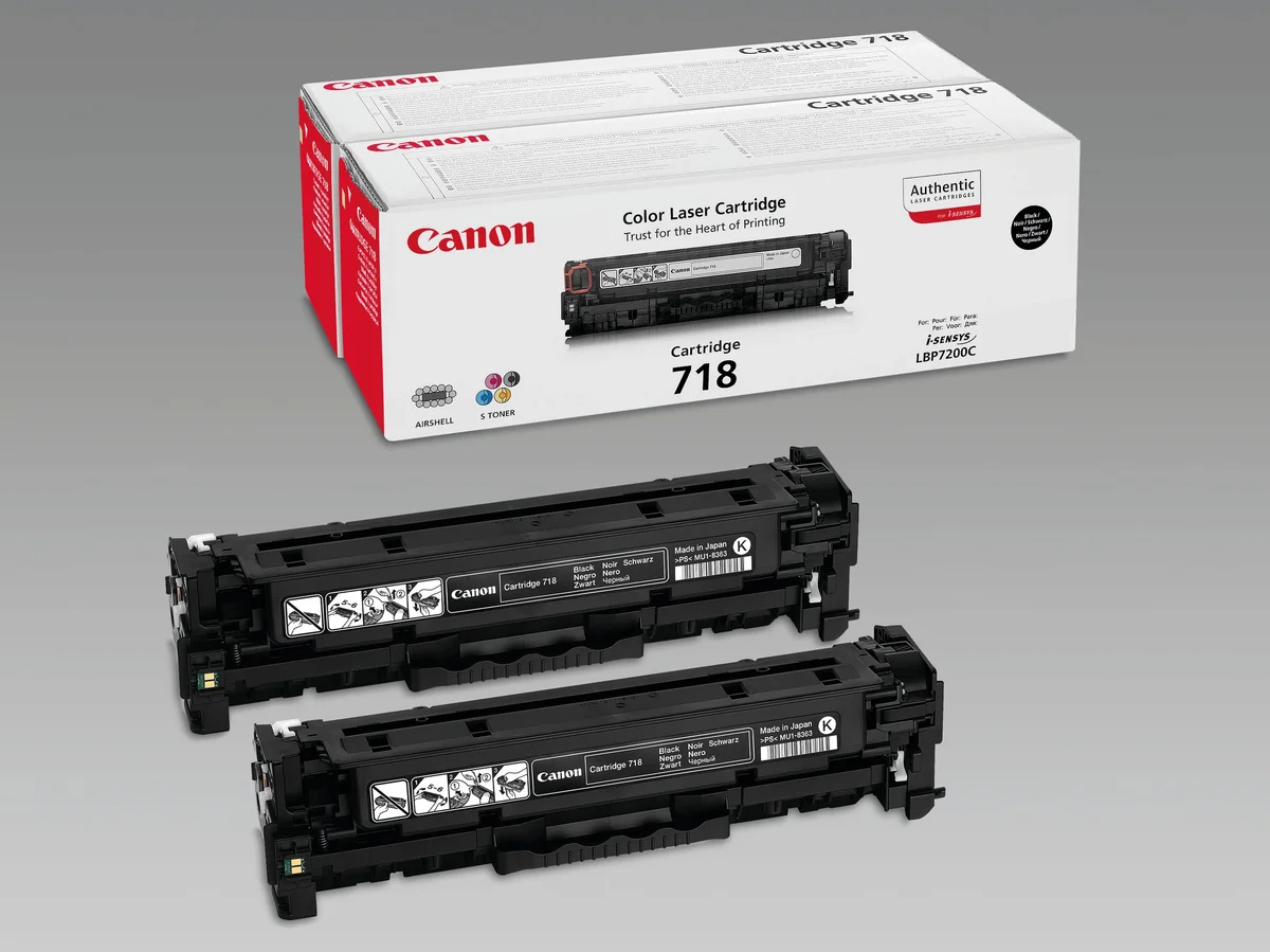 Canon 718VP Toner Cartridges Black Twin Value Pack 2662B005 - Image 2