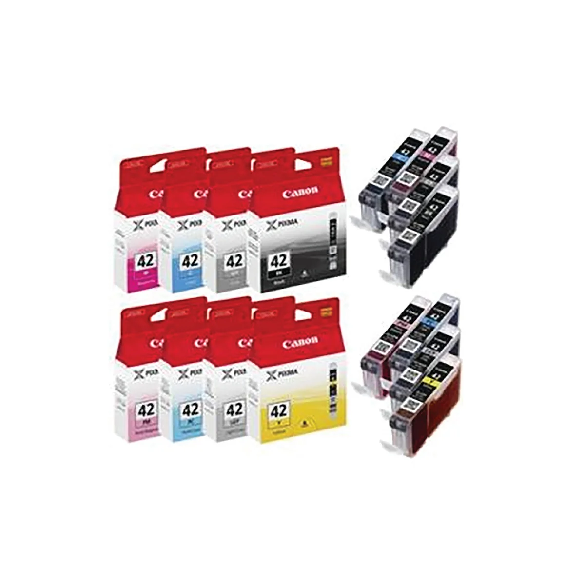 Canon CLI-42 Ink Cartridges CMYK/GY/LGY/PC/PM Multipack 6384B010 - Image 2