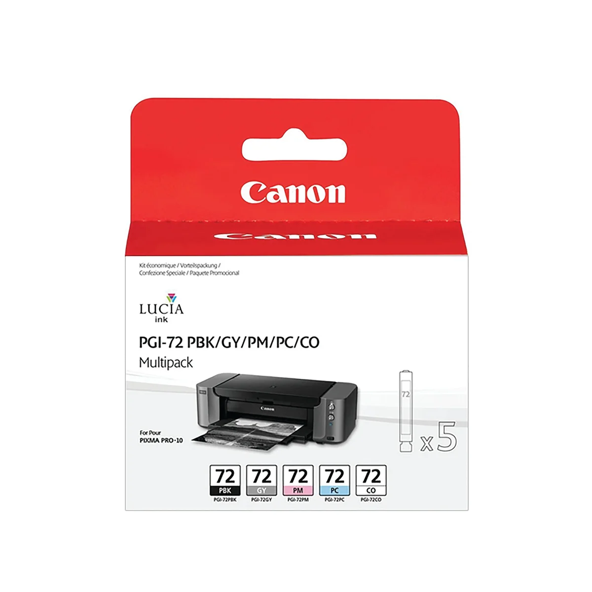 Canon PGI-72 Ink Cartridges PBK/GY/PM/PC/CO Multipack 6403B007 - Image 2