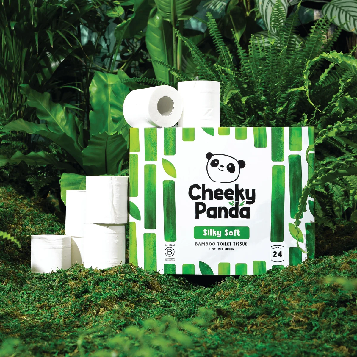 Cheeky Panda 3-Ply Toilet Tissue 200 sheets (Pack of 24) PFTOILT24 - Image 2