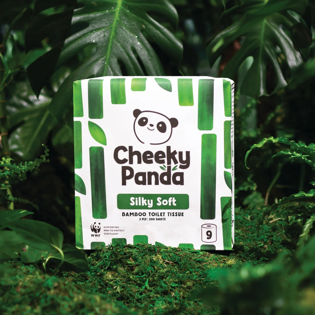 Cheeky Panda 3-Ply Toilet Tissue 9 Rolls per Pack (Pack of 5) PFTOILT9X5 - Image 3