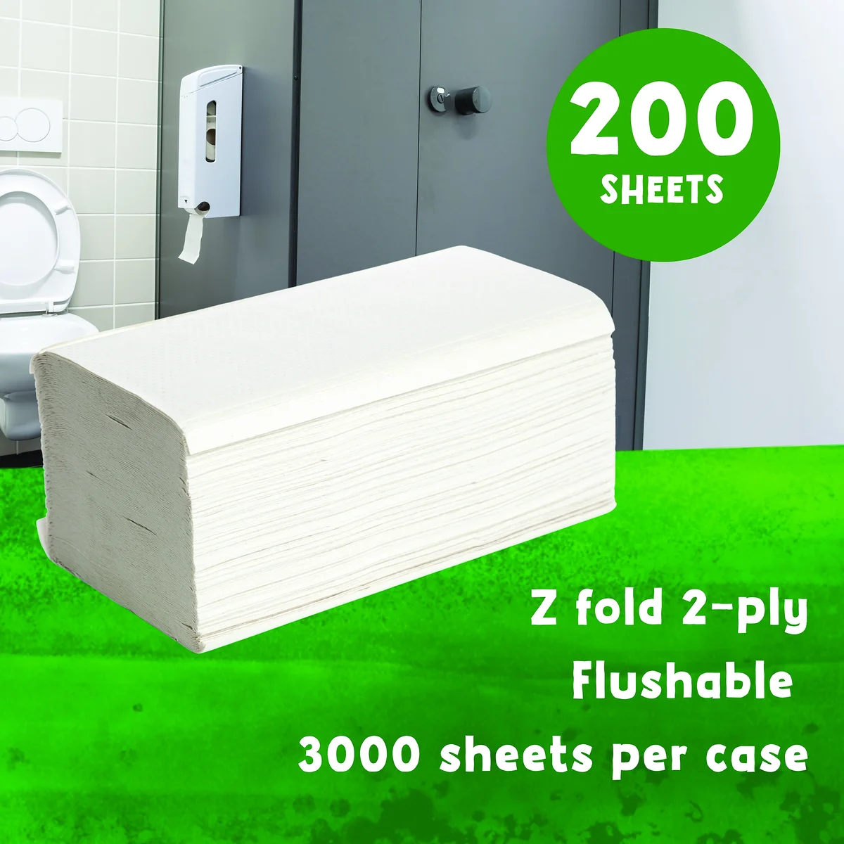 Cheeky Panda Z-Fold 2-Ply Bamboo Hand Towel 200 Towels per Pack (Pack of 15) ZHANDTW15 - Image 4