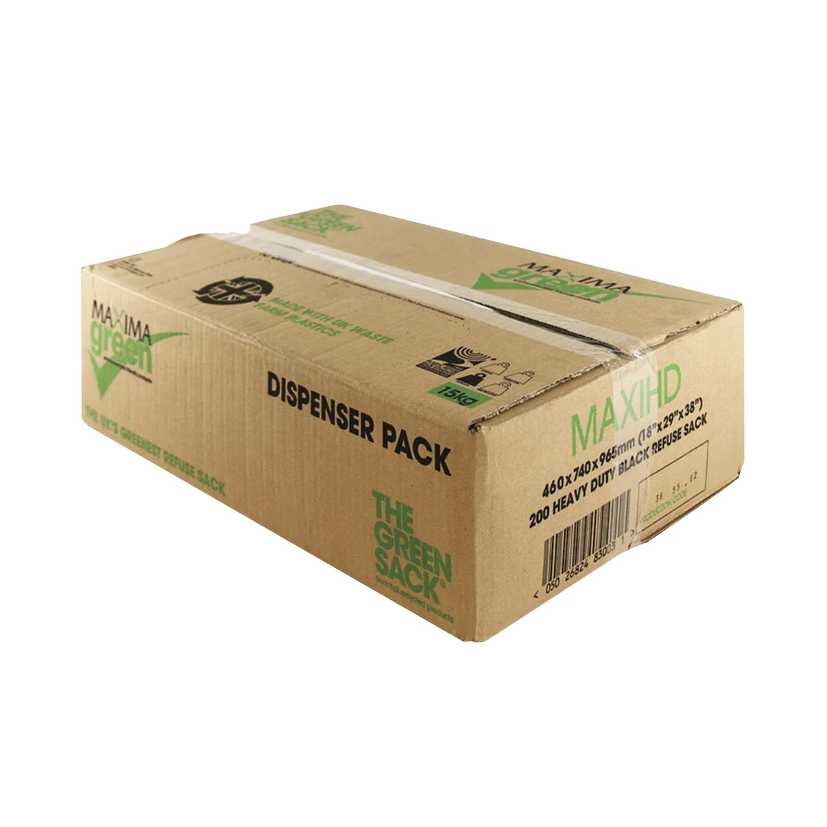 Greensack Heavy Duty Refuse Sack 90L Black (Pack of 200) GR0008 - Image 2