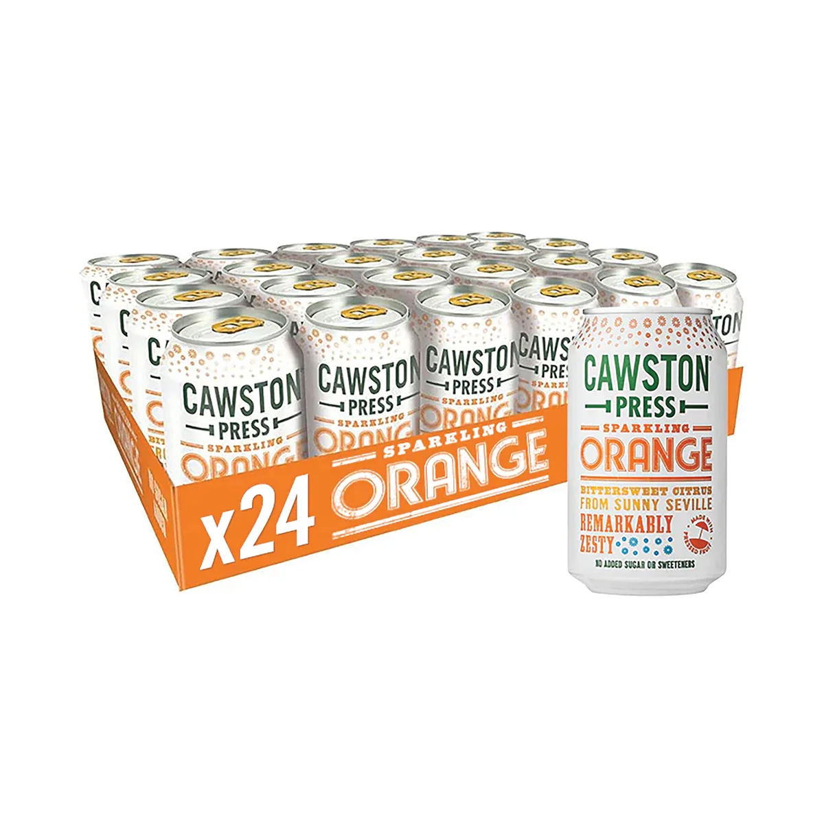Cawston Press Sparkling Orange Soft Drink 330ml��� Can (Pack of 24) CANS113 - Image 2