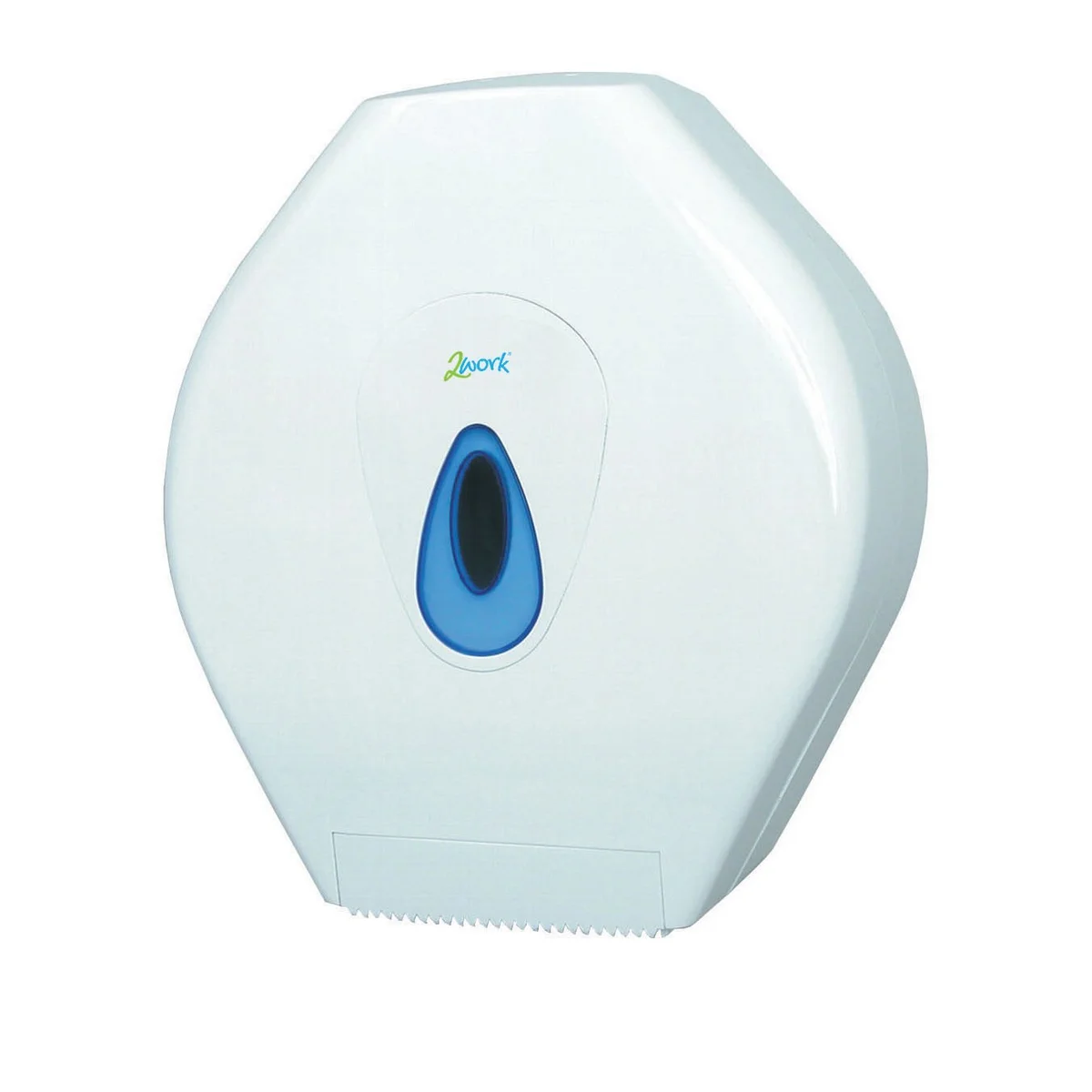 2Work Mini Jumbo Toilet Roll Dispenser White CT34014 - Image 2
