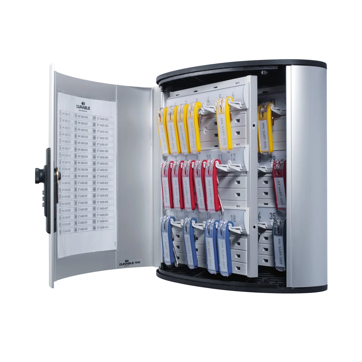 Durable Combination Lock Key Safe 36 Keys Silver 196623 - Image 2