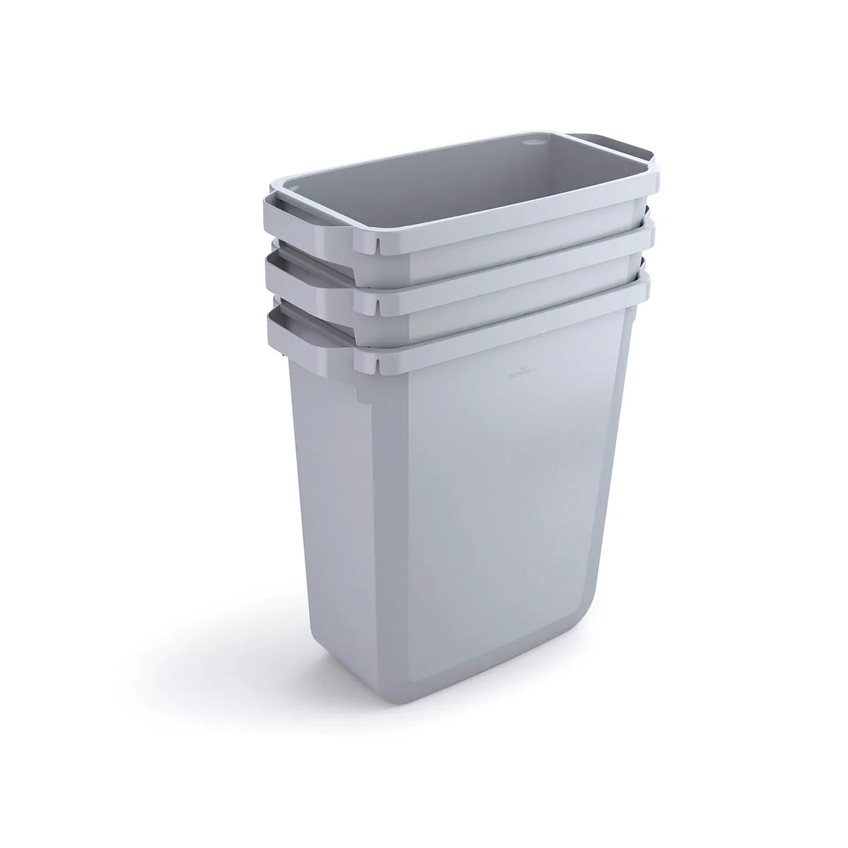Durable DURABIN Rectangular Waste Bin 60 Litre 282x590x600mm Grey 1800496050 - Image 2