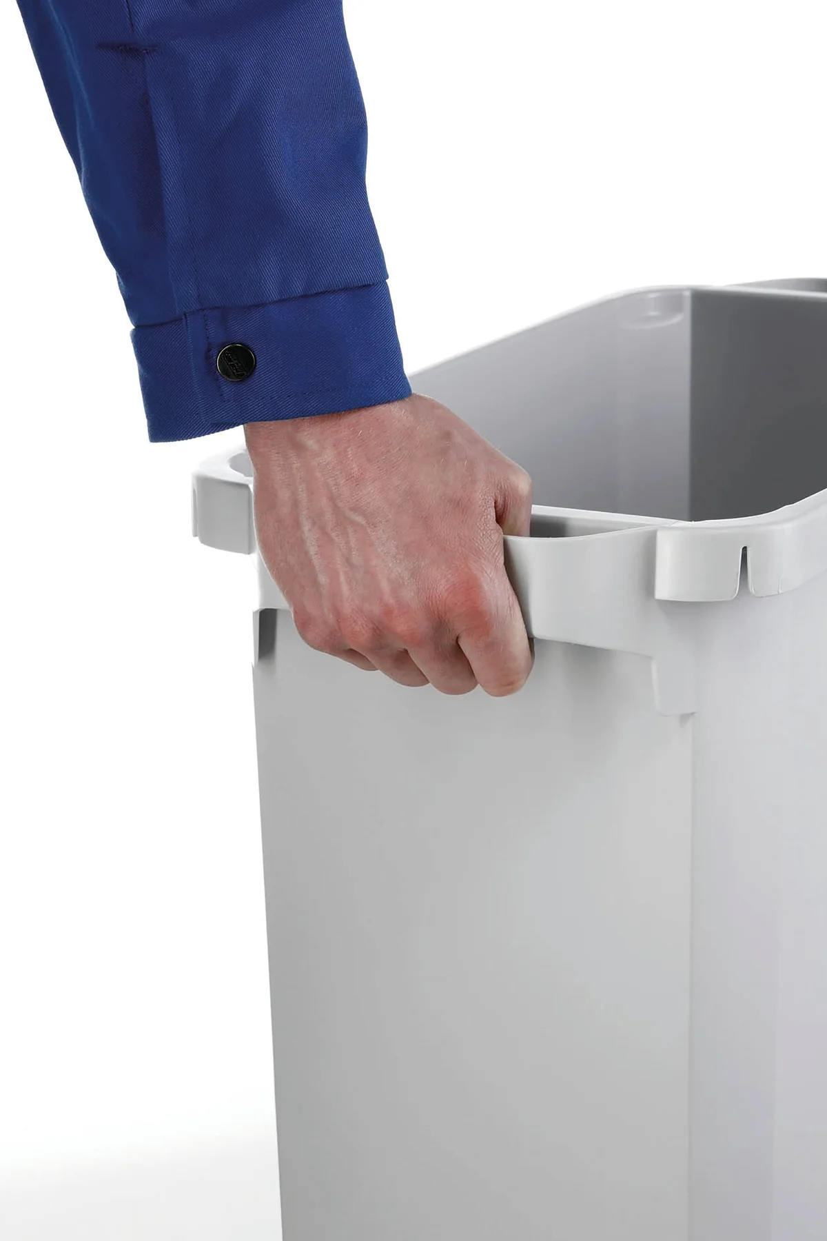 Durable DURABIN Rectangular Waste Bin 60 Litre 282x590x600mm Grey 1800496050 - Image 3