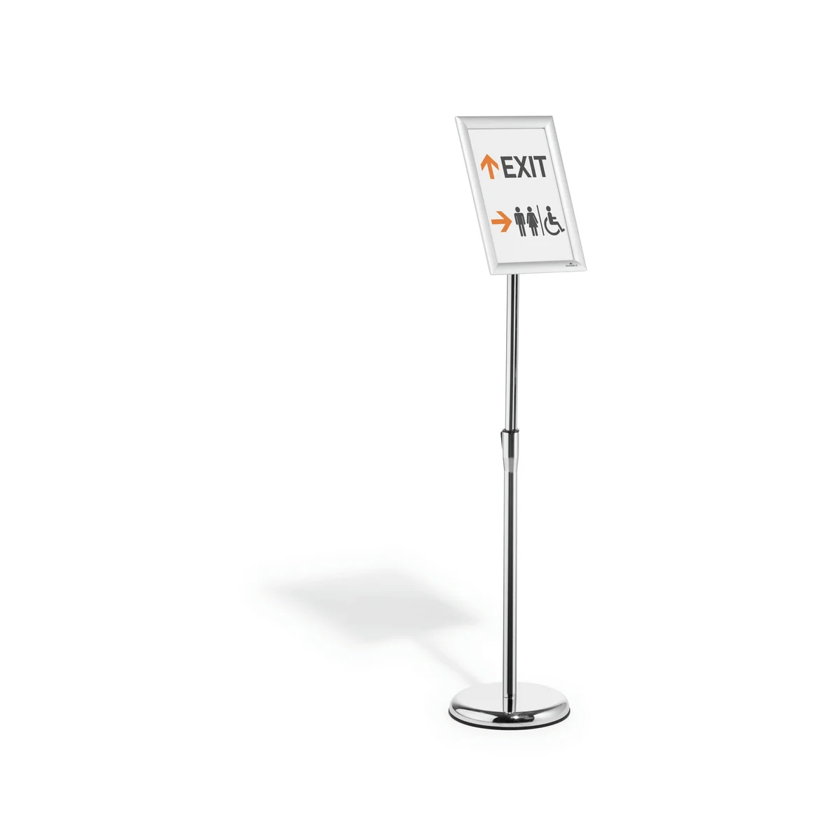 Durable Floor Infostand With Aluminium Snap Frame A4 Silver 479823 - Image 2
