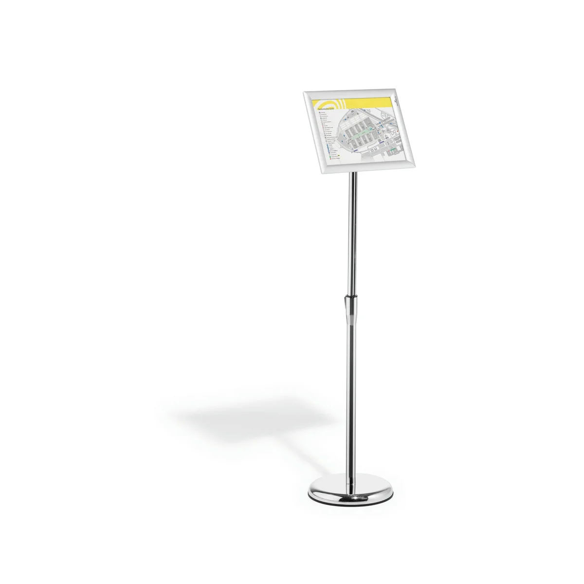 Durable Floor Infostand With Aluminium Snap Frame A4 Silver 479823 - Image 3