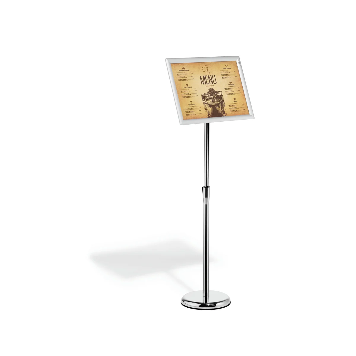 Durable Floor Infostand With Aluminium Snap Frame A3 Silver 479923 - Image 3