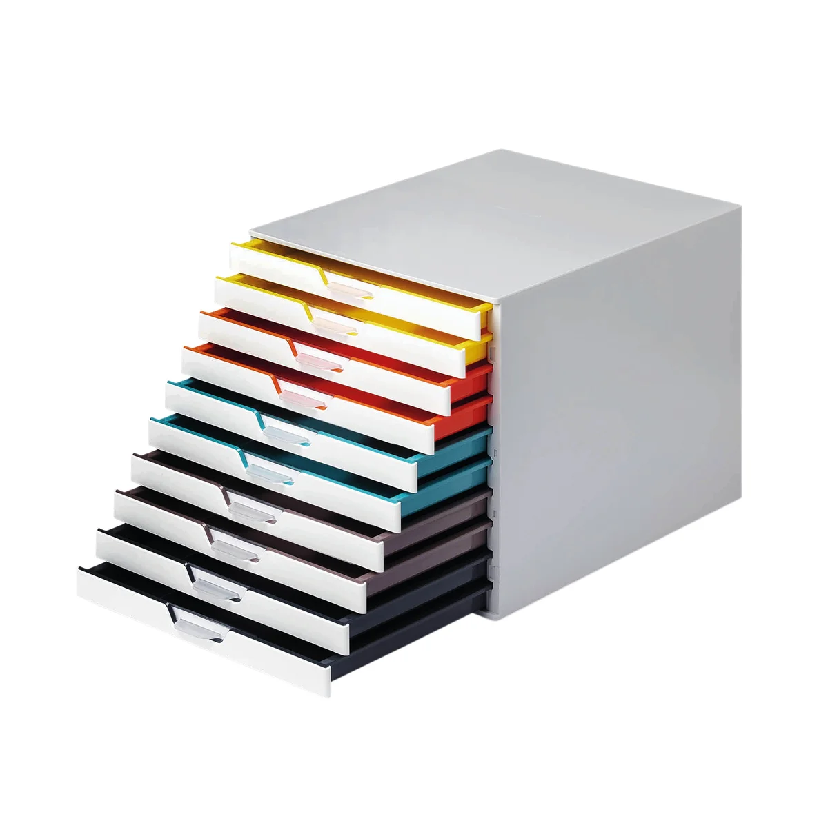 Durable VARICOLOR Desktop Organiser 10 Drawer Colour Coded Modular Storage A4+ 763027 - Image 3