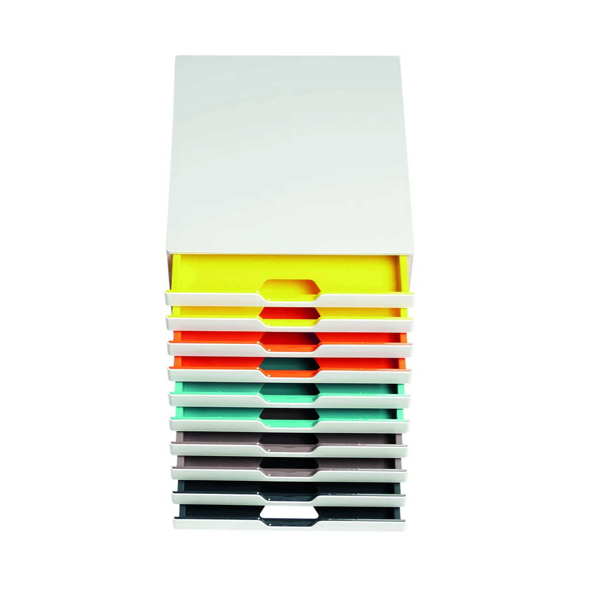 Durable VARICOLOR Desktop Organiser 10 Drawer Colour Coded Modular Storage A4+ 763027 - Image 4