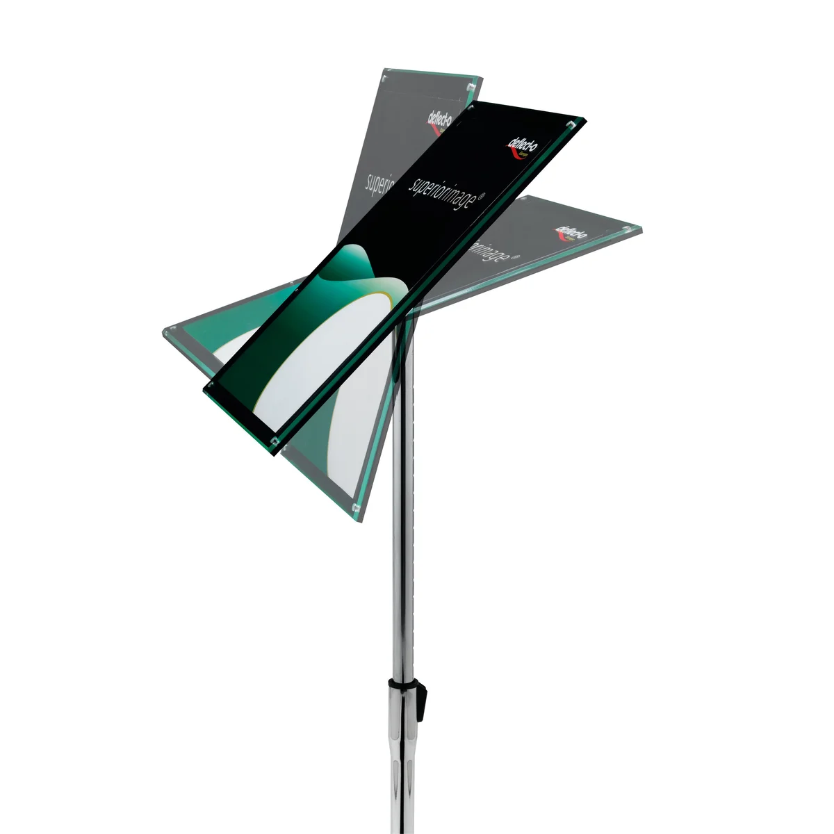 Deflecto Bevelled Floor Sign Holder A4 DE790845 - Image 1