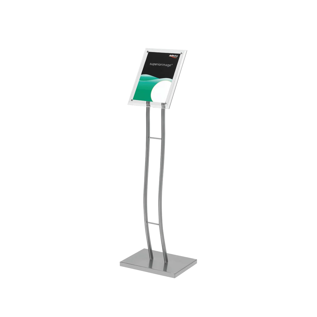 Deflecto Curve Floor Standing Sign/Information Holder A4 370x280x1260mm 2045A4 - Image 3